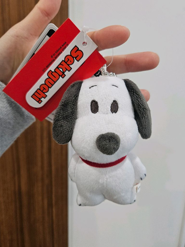 일본정품 세키구치 스누피 인형 키링 봉제인형 이미지