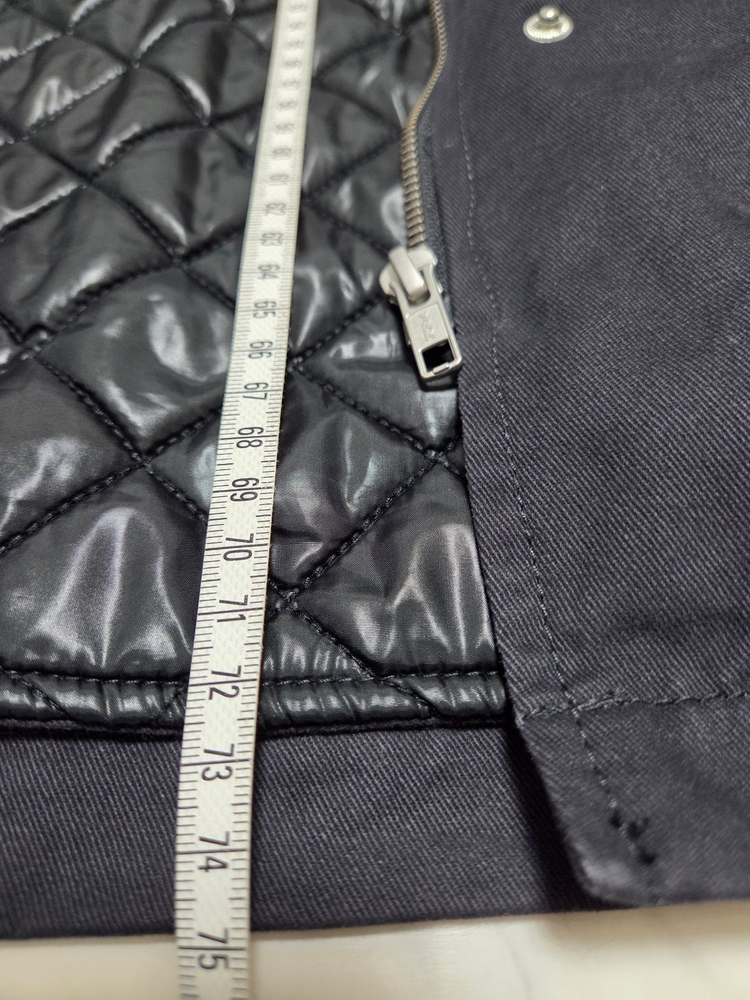 마쥬 가죽 트림 후드 코트--8