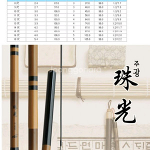 영규산업 주광15척 내림 중층 낚시대 이미지