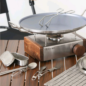 에델코첸 통3중 캠프마스터 그리들 36cm 실버