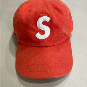 슈프림 케블라 데님 S 로고 6-패널 캡 모자 레드(오렌지) - 22SS