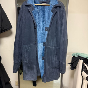 키톤/블루퍼 스웨이드 무스탕코트 네이비/56(105(