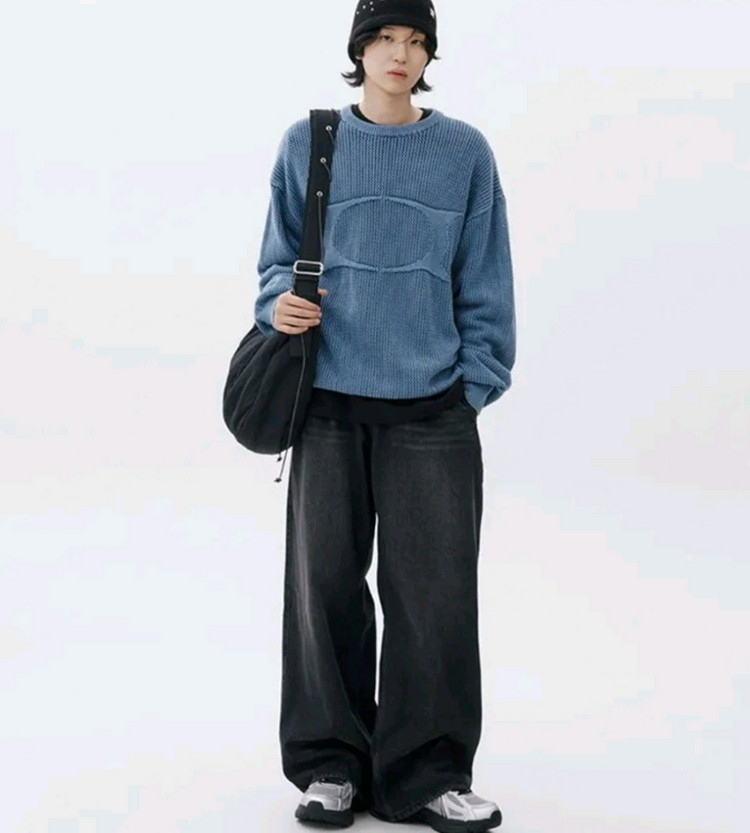 크리틱 WORMHOLE KNIT CHARCOAL--1