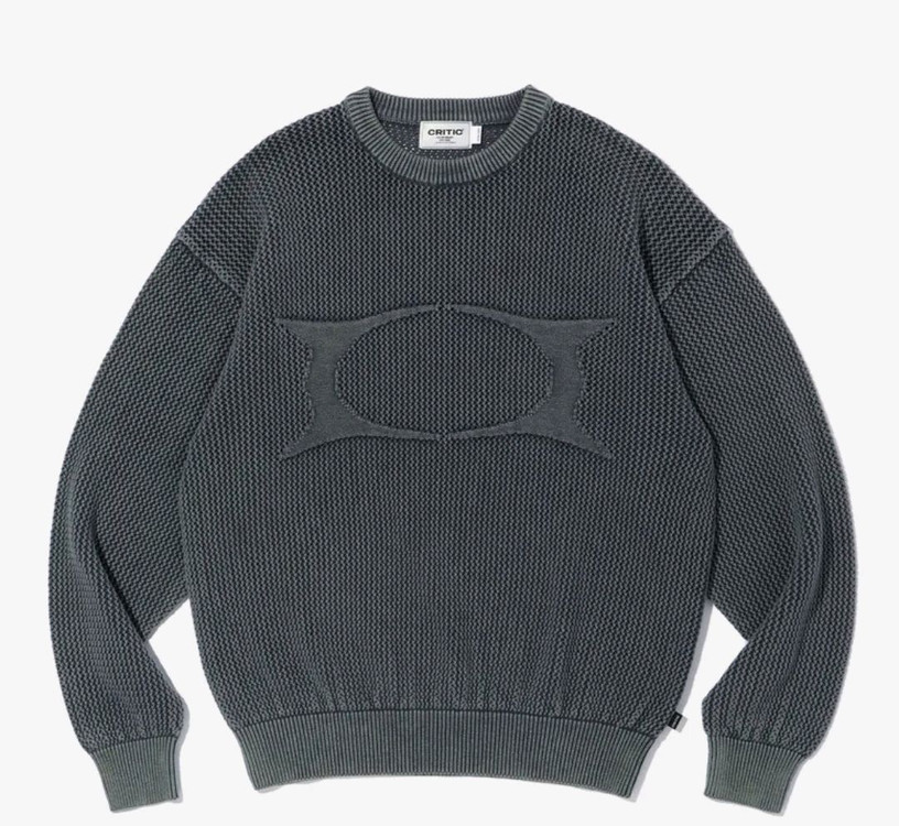 크리틱 WORMHOLE KNIT CHARCOAL--2