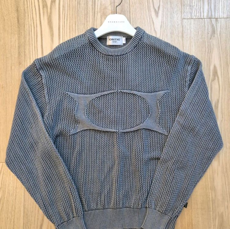 크리틱 WORMHOLE KNIT CHARCOAL--3