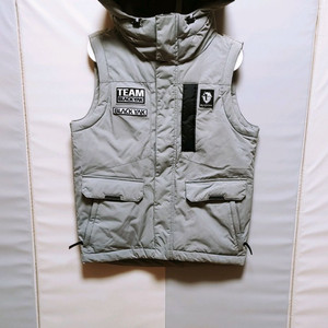 [M] 블랙야크 TEAM 후드 패딩조끼 그레이397