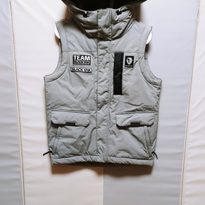 [M] 블랙야크 TEAM 후드 패딩조끼 그레이397
