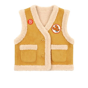 (새제품) 베베드피노 제스 덤블퍼 무스탕 베스트(조끼) 100사이즈 BP44VT302