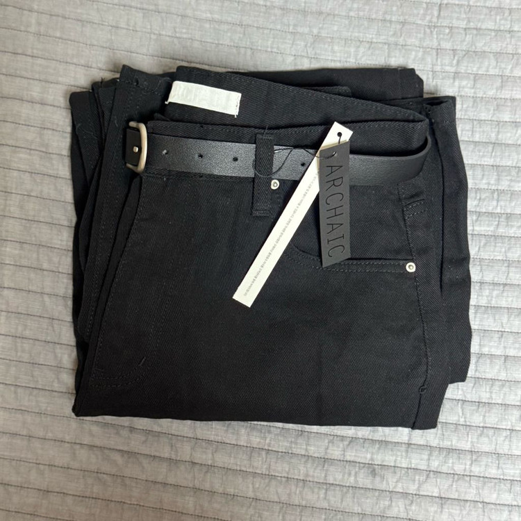 [새상품] 아르카익 벨티드 데님 팬츠 블랙 M--7