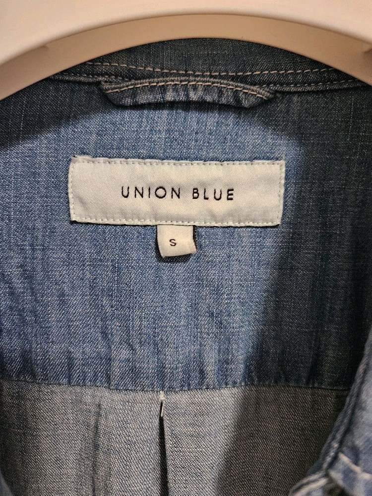 유니온블루 런드리 데님 셔츠 미드블루 S사이즈--2