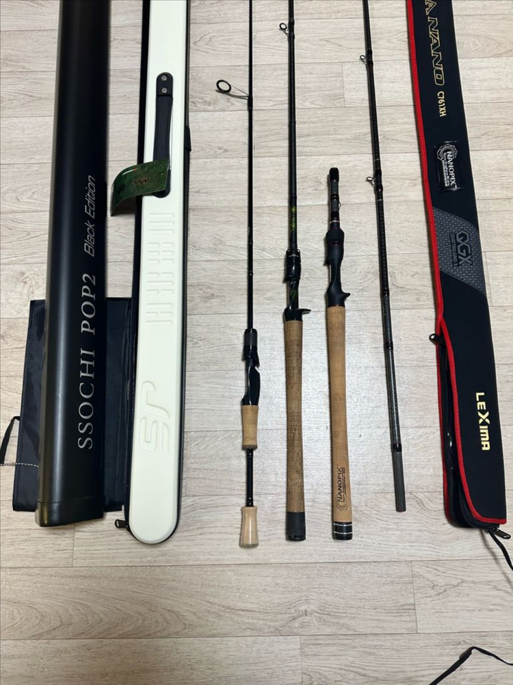 민물 루어 배스,쏘가리,가물치 낚시대 로드 이미지