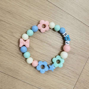 새해할인>새상품>파스텔 꽃 비즈 팔찌