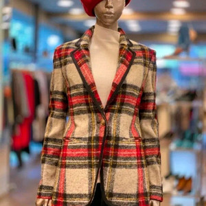 새상품)제시뉴욕 울 체크 자켓