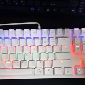 홈플래닛 레인보우 LED 기계식 게이밍 키보드 적축, AK10 14500원