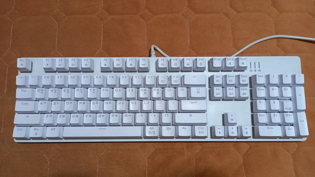 홈플래닛 레인보우 LED 기계식 게이밍 키보드 적축, AK10 14500원 이미지