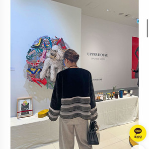 청담룩 고급 친칠라 밍크 페이크퍼 에코퍼 자켓 코트