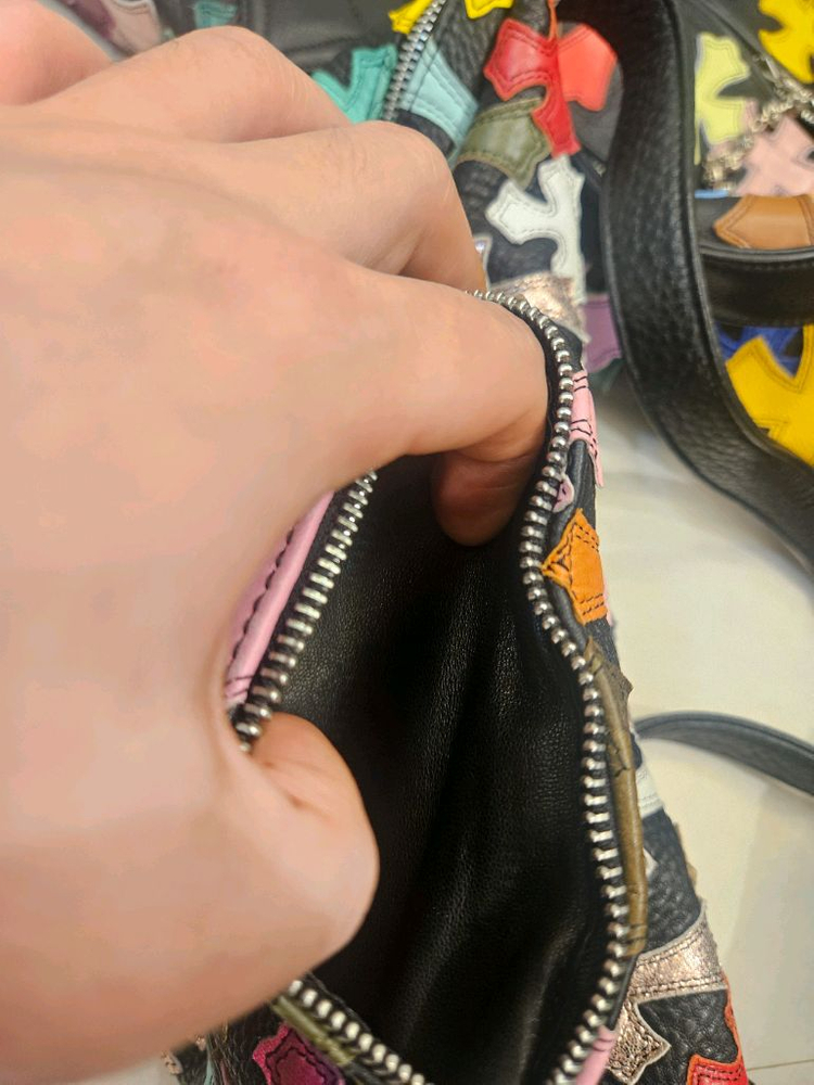 크롬하츠 925실버 멀티 레더 힙색 스낫팩 슬링백--6