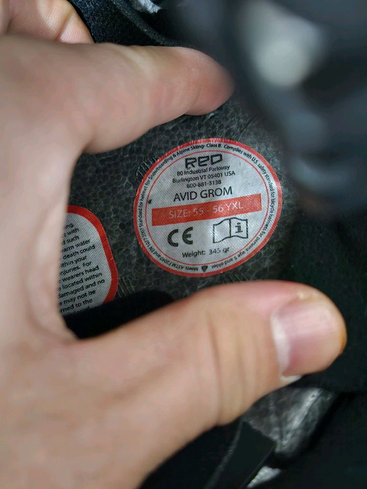 아비드 레드 헬멧 M사이즈 스노보드 보드 아동용--5