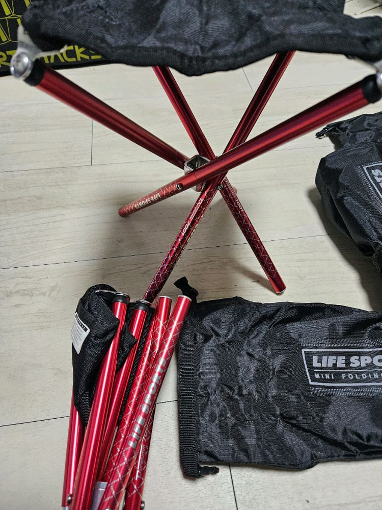 캠핑 접이식 미니 등산의자 라이프스포츠 초 경량 의자 체어--3