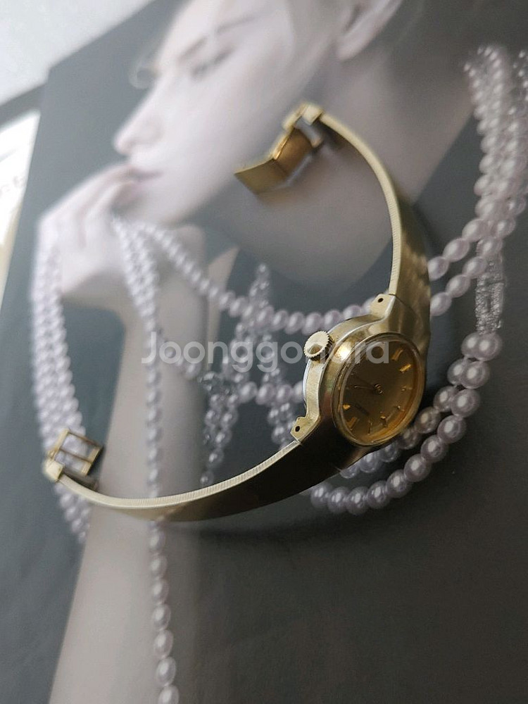 세이코 수동 여성용 금장시계--4