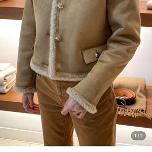 산드로 페이크퍼 무스탕 자켓 이미지