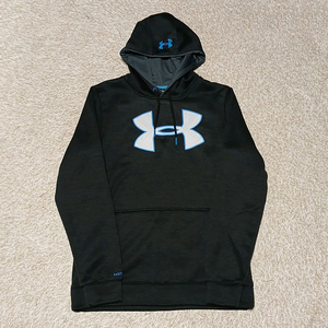 110) 언더아머 라지로고 기모 에센셜 후드티