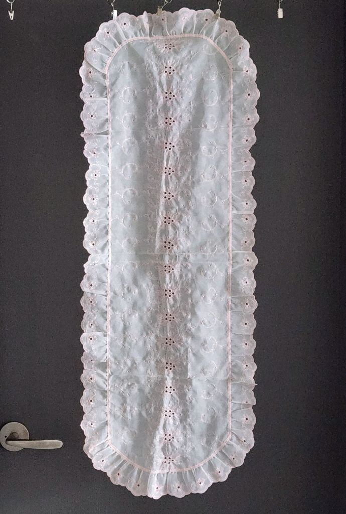 빈티지패브릭 핑크패브릭 빈티지테이블보 빈티지식탁보 테이블러너--2