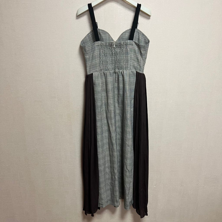 유니크 체크 뷔스티에 원피스(S) 이미지