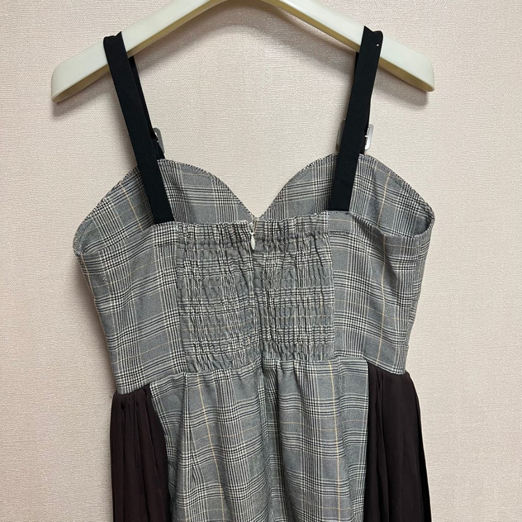 유니크 체크 뷔스티에 원피스(S) 이미지