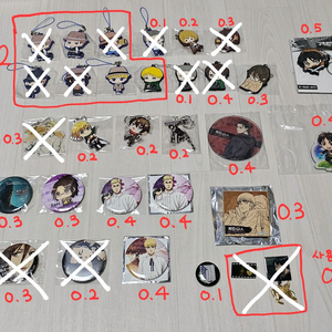 진격의거인 캔뱃지 아크릴키링(에렌아르민미카사한지엘빈쟝사샤코니라이너리바이) 이미지