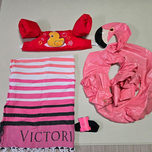 플라밍고 보행기튜브 암링 비치타올 일괄