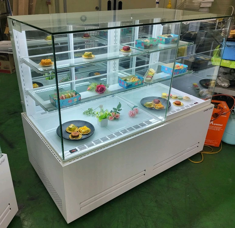 카페용 콤비 듀얼 마카롱 샌드위치 케잌 베이커리 디저트 냉동냉장 쇼케이스 이미지