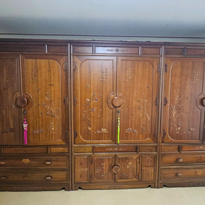 노송가구 원목 장롱 세트 3개