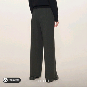 타임 레이스 트리밍 와이드 팬츠