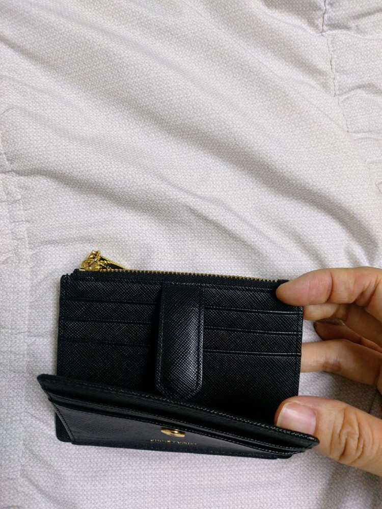 여성 질스튜어트 소가죽지갑 블랙카드지갑 이미지