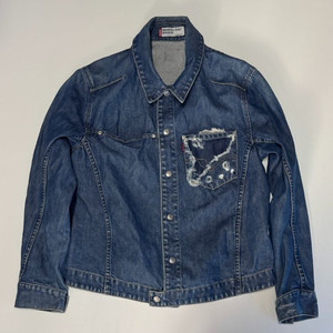 리바이스 엔지니어드진 데미지 디테일 데님자켓 M