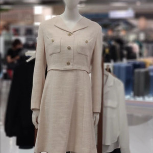 LIST 아이보리 트위드 원피스