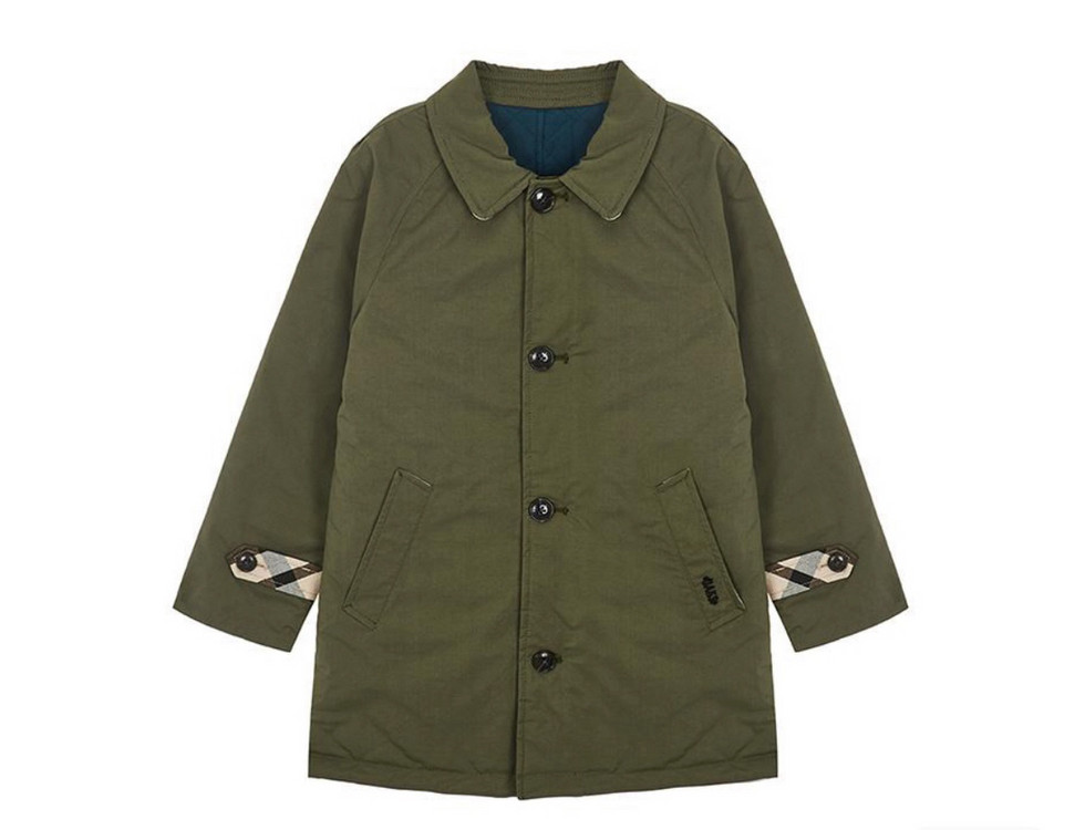 닥스키즈 리버서블 퀄팅 자켓 양면 체크 140 쌍둥이--1