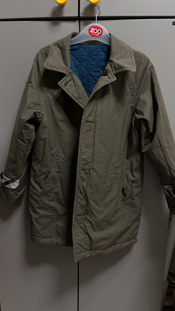 닥스키즈 리버서블 퀄팅 자켓 양면 체크 140 쌍둥이--6