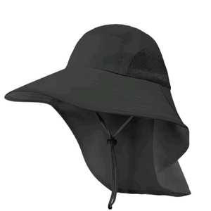 검정 넥커버 햇빛 가리개 모자