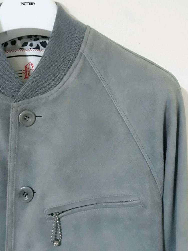 [판매완료] 블랙아웃 고트 스웨이드 블루종 자켓 s--2