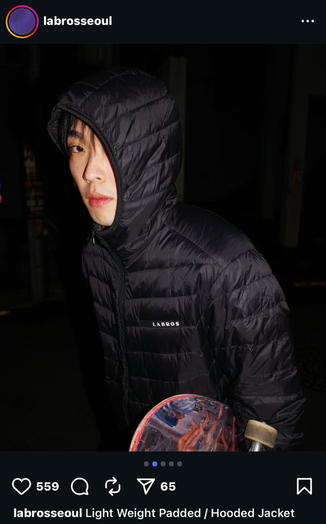 라브로스(Labros) Light Weight Hooded Padded Jacket (Black)--2
