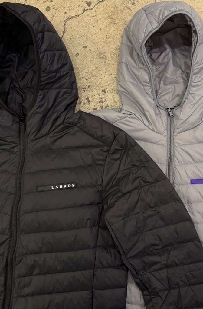 라브로스(Labros) Light Weight Hooded Padded Jacket (Black)--4