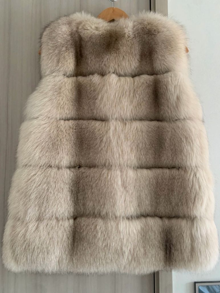 [새상품급] 모피, 폭스 퓨어 베스트 , 모피 폭스 자켓 , 고퀄 사가폭스, 폭스 조끼 베스트 이미지