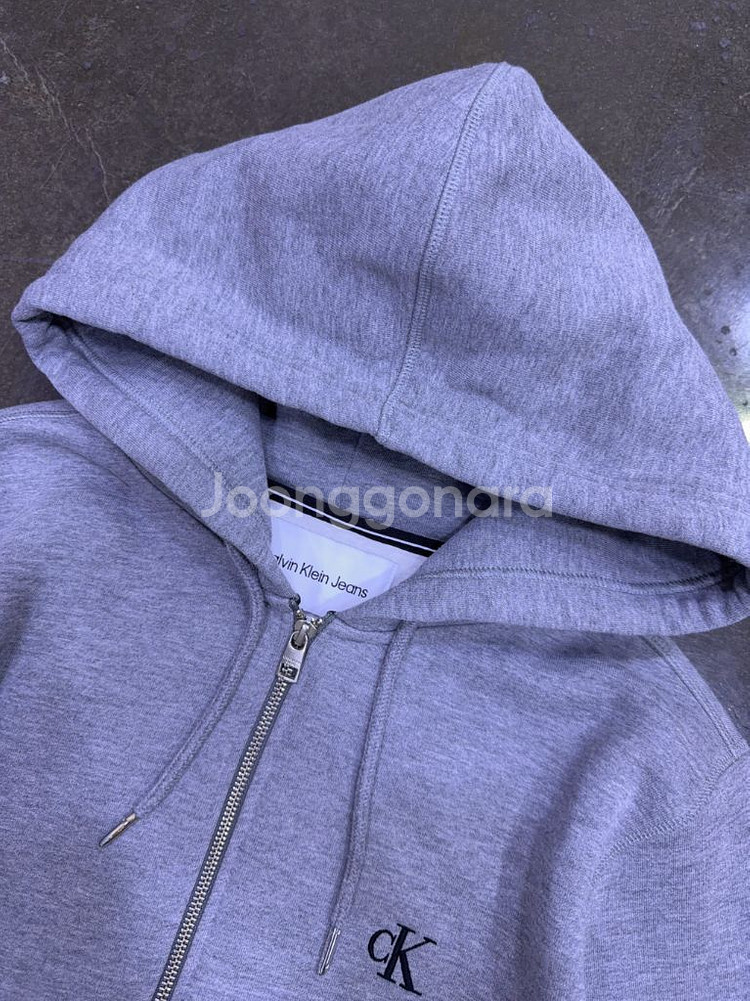 캘빈클라인 CK 아카이브 자수 약기모 후드집업 자켓 L--4