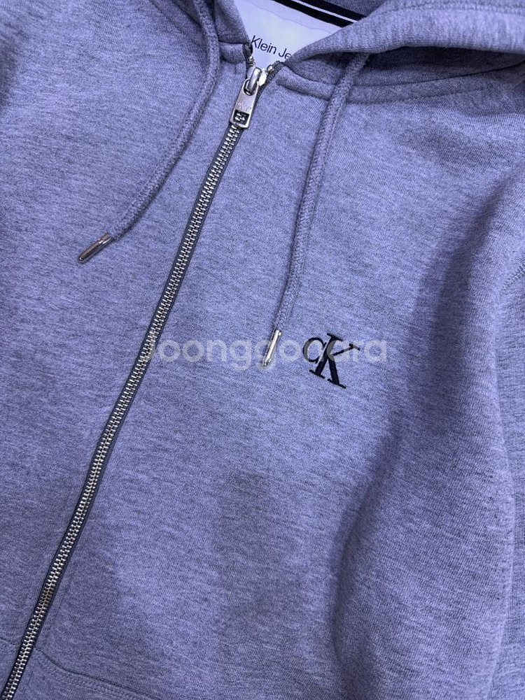 캘빈클라인 CK 아카이브 자수 약기모 후드집업 자켓 L--5