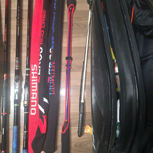 낚시대 케이스 세트,시마노화이어브러드구레,다이와토너머트3000번LBD.보조스플,가방,찌,티타늄뜰채,티타늄주걱(미사용 이미지