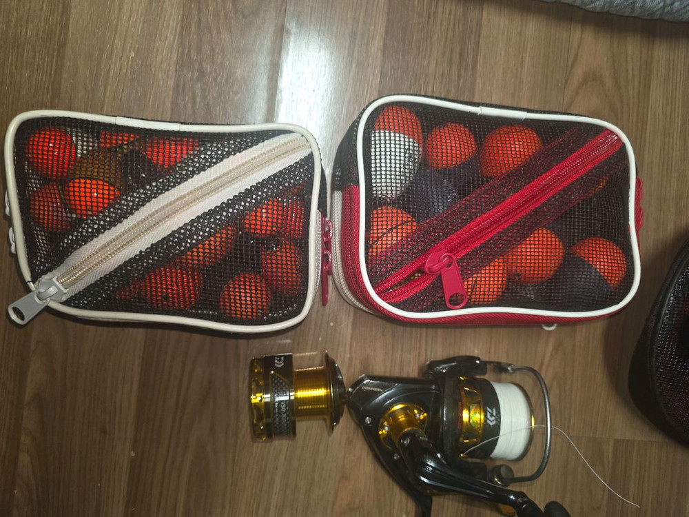 낚시대 케이스 세트,시마노화이어브러드구레,다이와토너머트3000번LBD.보조스플,가방,찌,티타늄뜰채,티타늄주걱(미사용 이미지