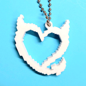 데빌 하트 8비트 키링 키체인