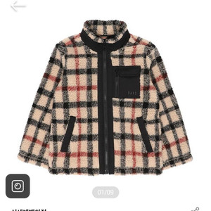 닥스키즈 남아 체크 부클자켓 점퍼 140 쌍둥이
